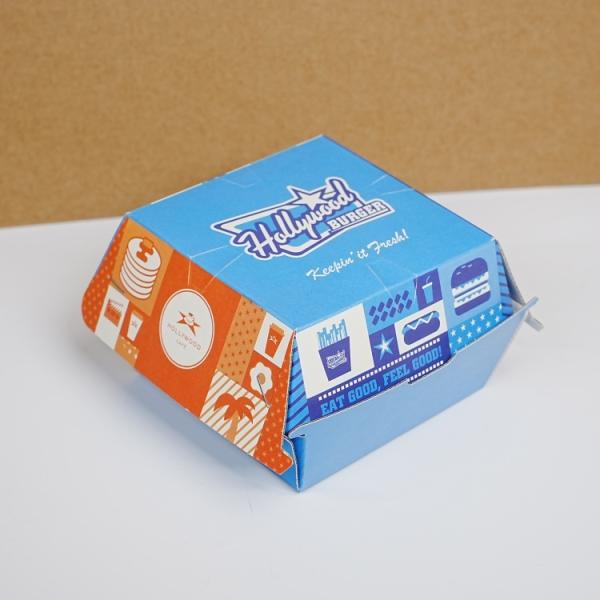 Boîtes à hamburger personnalisées en gros pour emporter, emballage en papier