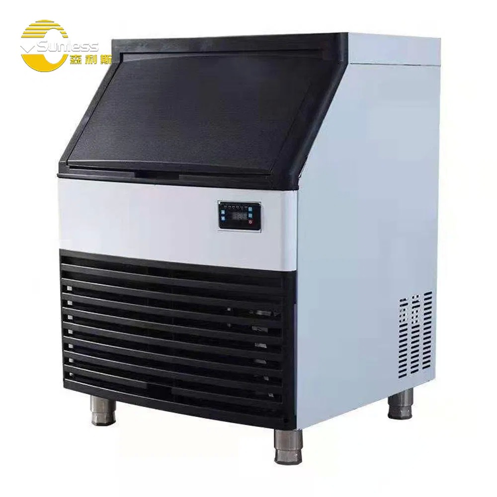 Automatic Commercial Ice Maker 100kg/24h Air Cooled Ice Machine Stainless Steel