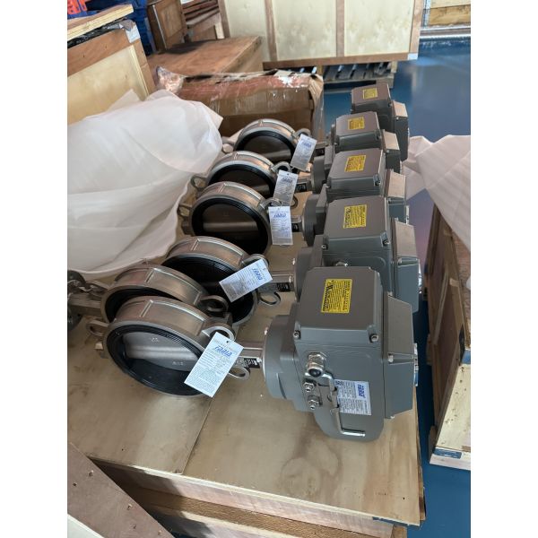 Электрический переключатель 4 дюймовый клапан бабочки Неподвижный стальной электрический клапан Сплошное уплотнение и минимальная утечка