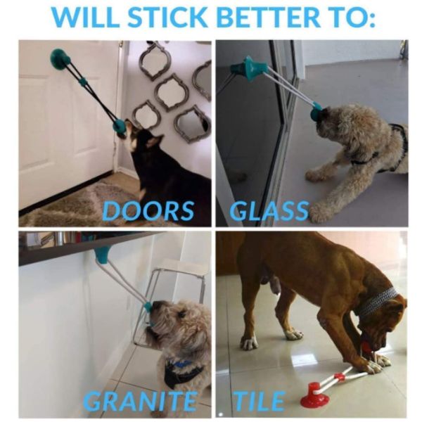 Игрушки жевания щенка перетягивания каната чашки всасывания резиновые для щенят прорезывания зубов