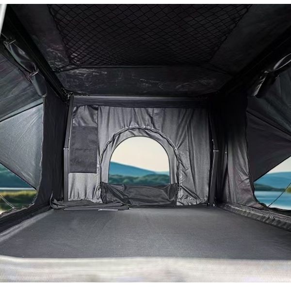 Car Tent Camping Aluminum 3 Person Outdoor Car Rooftop Roof Top Tent Triangle Clamshell Hard Shell Top Roof Used Car Tent