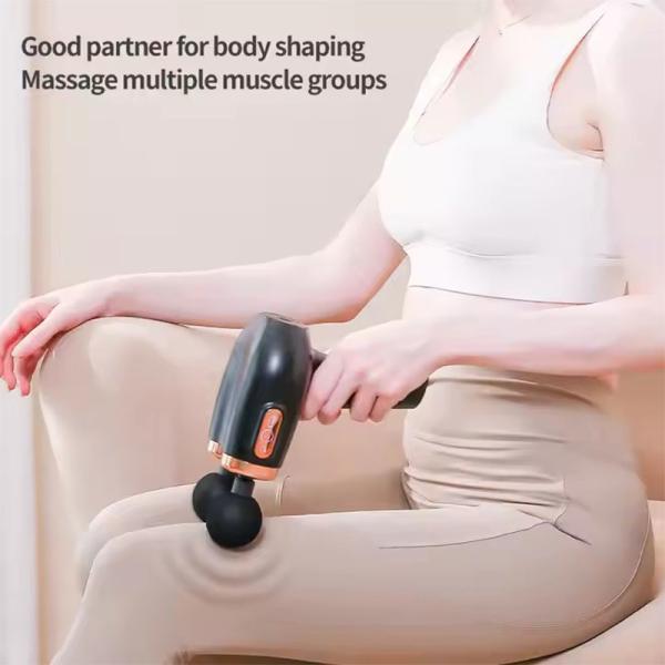 Cordless Dual Head Massage Gun Full Body Deep Tissue Massager Type C Charging
