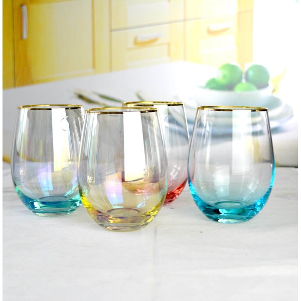 Golden Rim Crystal Wine