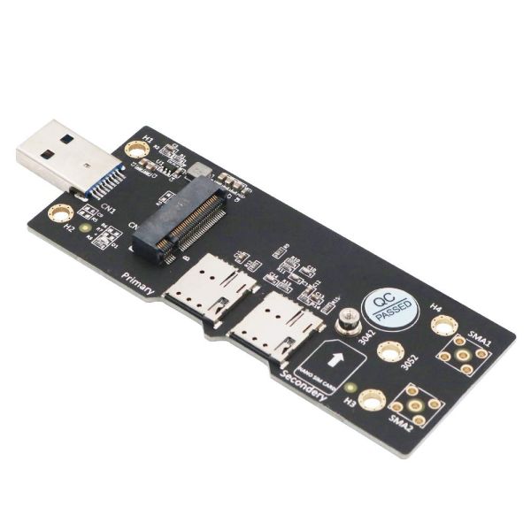 NGFF (M.2) к переходнику USB 3,0 с двойным NANO слотом SIM-карты для модуля 3G/4G/5G