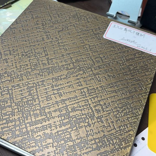 Placas de acero inoxidable grabadas diseñadas a medida, anticorrosión, para decoración de muebles