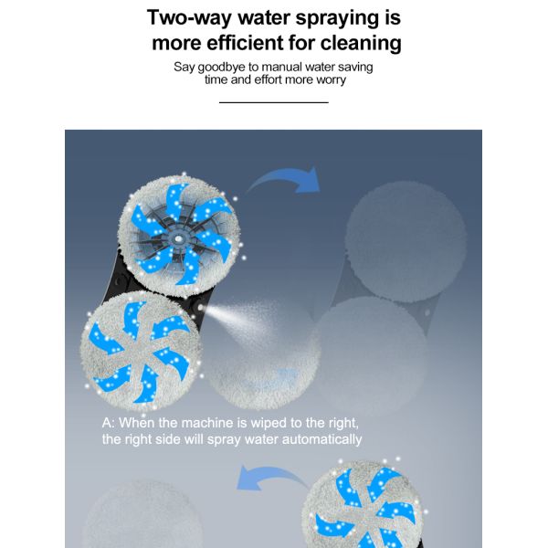 Robot de nettoyage de façade à pulvérisation d'eau ultra-mince de 62 mm, nettoyeur de vitres électrique pour le bain et le nettoyage extérieur
