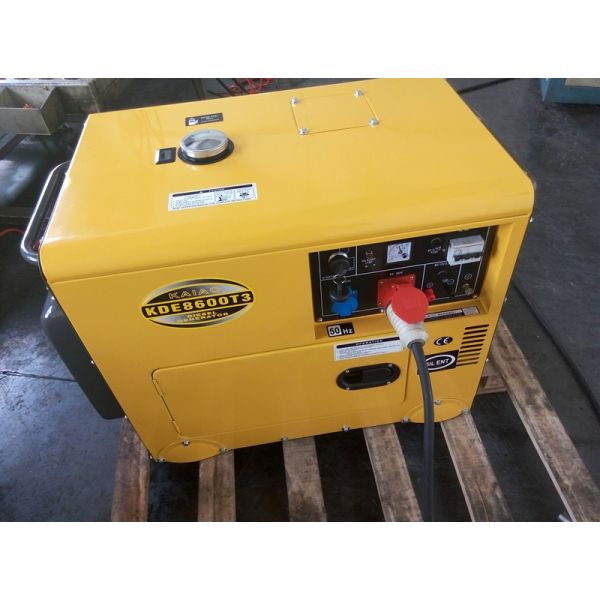 Custom 7KVA 3 Phase Small Diesel Generators , Small Quiet Diesel Generator