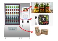 Máquina de venda automática fresca da salada do suporte com sistema do elevador e sistema remoto da propaganda
