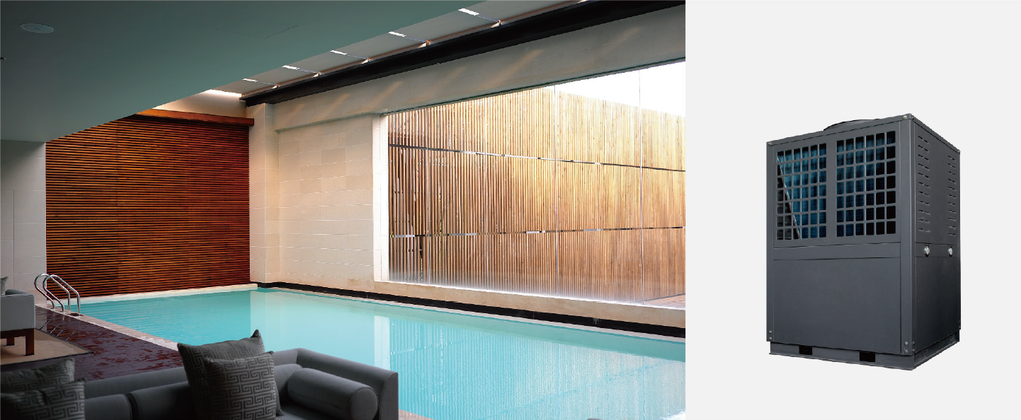 Full Inverter R32 WIFI Commercial Swimming Pool Heat Pump 136KW