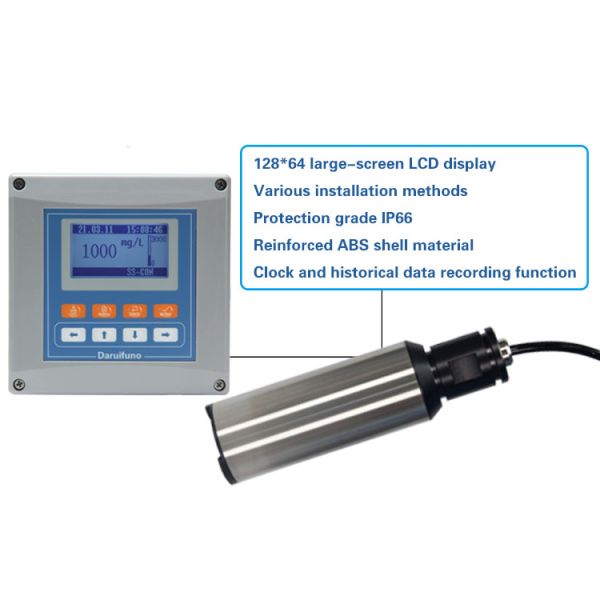 Анализатор цифров SS анализатора воды Modbus 24V качественный приостанавливанный твердый