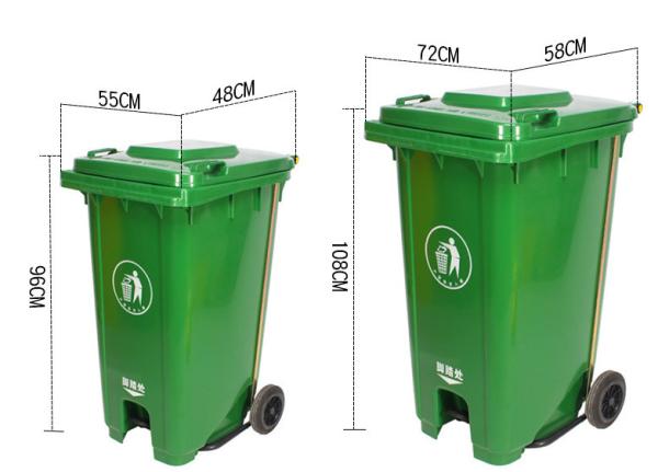 Pp Open Top ODM Plastic Kitchen Trash Cans EN 840 Certificate