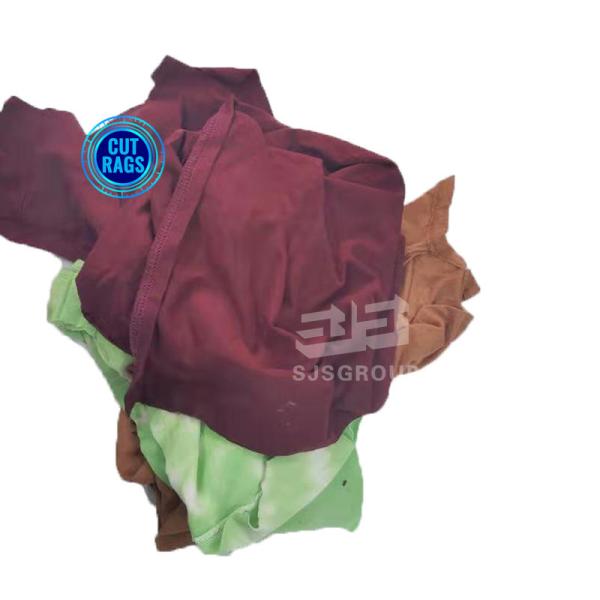 Grade A Mixed fabric cutting pieces Dark T-shirt Coloreded Cotton Rags 100 Cotton Cleaning Rag for Industrial Wiping