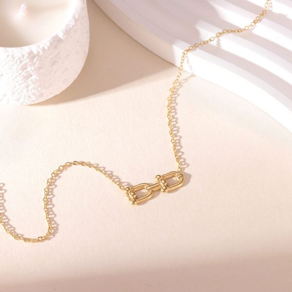 Collier de pendentif en acier inoxydable pour femmes