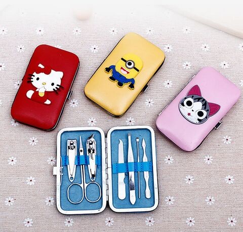 Cartoon manicure tools seven in one set