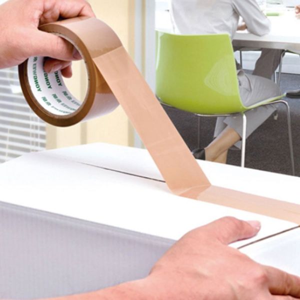 Heavy-Duty 48mm BOPP Shipping Box Packaging Tape Industrial Strength 100m Length for Office Storage Quiet Strong for Moving