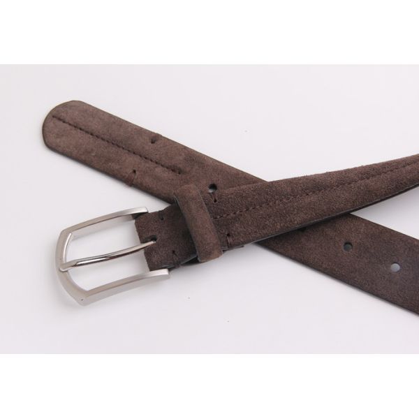 Casual Alloy Pin Buckle 100cm Cow Suede Leather Belt