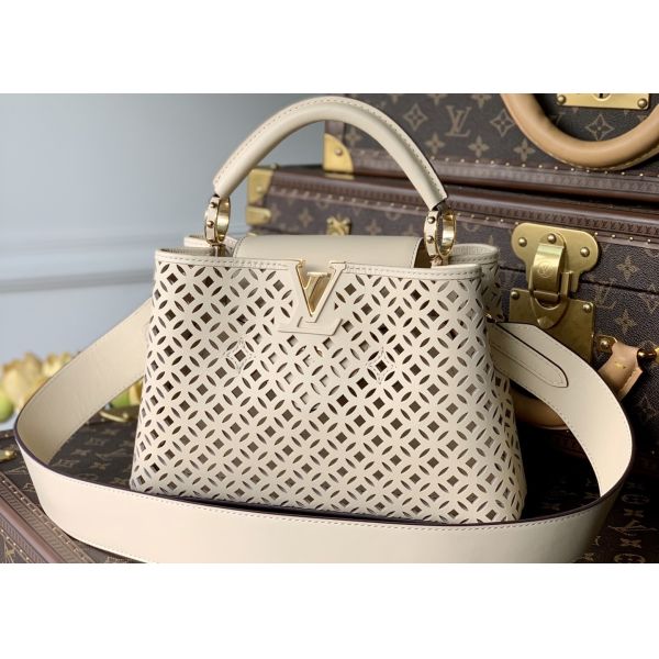 Hollow Out Womens Luxury Handbag , Snakeskin Off White Crossbody Bag