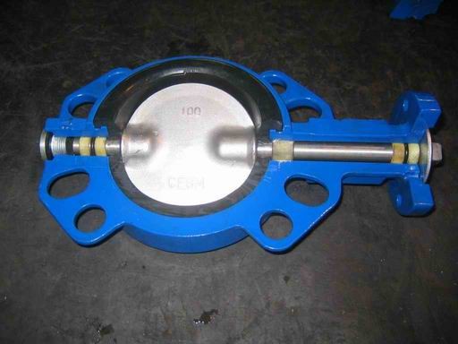 Sanitary and energy saving two shaft Wafer Butterly Valve ISO & CE certificate