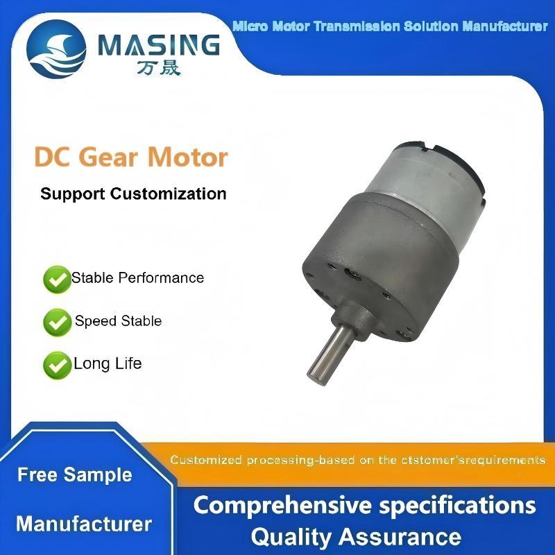 37mm High Torque Low Rpm Metal Gears 24v 12v Dc Gear Motor 300rpm 100rpm 60RPM Gear Motor For Robot