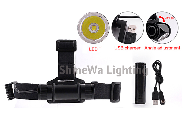 Сделайте Headlamp водостойким 1000 фар люмена перезаряжаемые батареей 18650