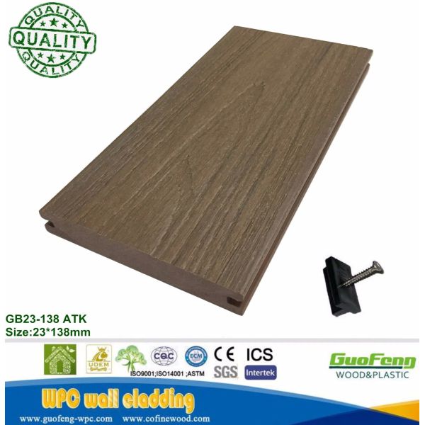 WPC Antiseptic Wood Texture WPC Co-Extruded Engineered Flooring/Decking with Ce Certificate