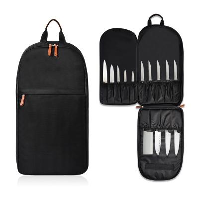 Professional Chef Knife Roll Bag Leather Backpack Sling 11x3.5x20