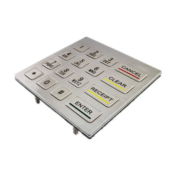 Teclado numérico numérico 100×100mm do metal IP65 de aço inoxidável impermeável do quiosque SS304 16 chaves