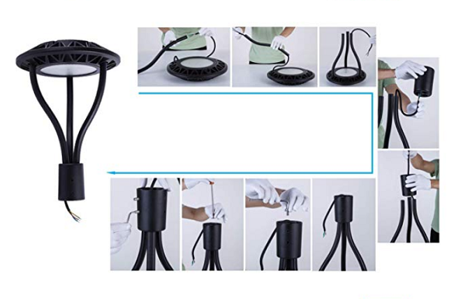 100W Outdoor Post Top LED Street Lights 13000LM For Garden / Yard Lighting