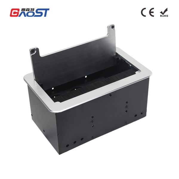 Modern Desktop Embedded Socket with 20W USB Charging Schuko Power Outlets and RJ45 CAT6 Port