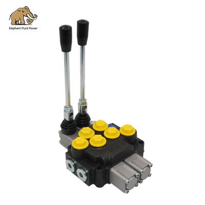 Do carretel direcional hidráulico do controle 2 da válvula de DCV 40 pneumático manual
