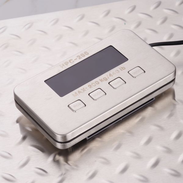 Báscula de paquetería recargable de acero inoxidable de 300 * 300 * 55 mm, 200 kg, báscula de plataforma industrial para transporte preciso de paquetería