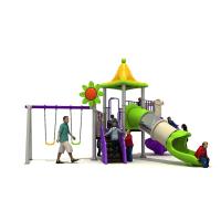 Les enfants adaptés aux besoins du client classiques glissent l'aire de jeu en bois extérieure de terrain de jeu d'oscillation