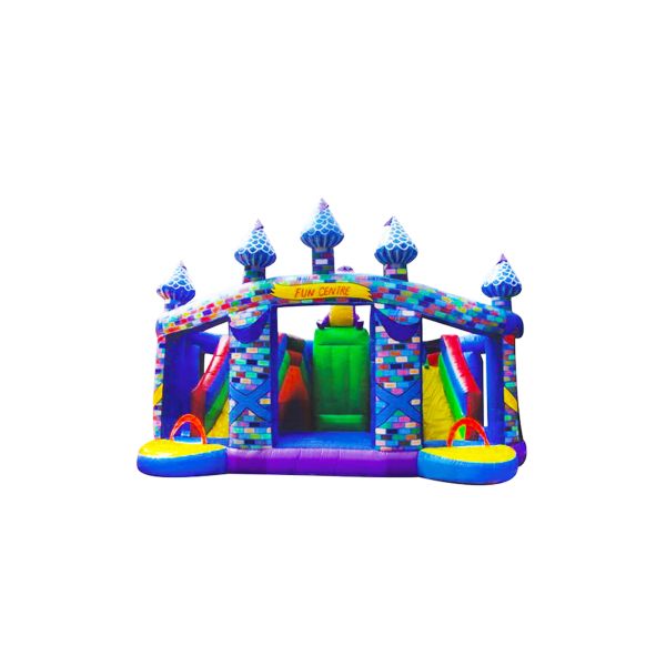 Commercial Jump House Castle With Two Lanes Slide playground