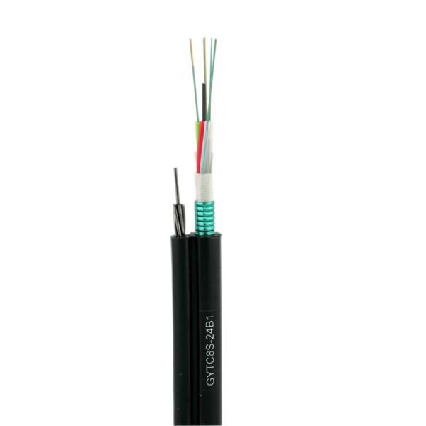 Single Mode Fig-8 GYTC8S 2-144C Outdoor Optical Fiber Cable GYTC8S PE Corrugated Steel Tape