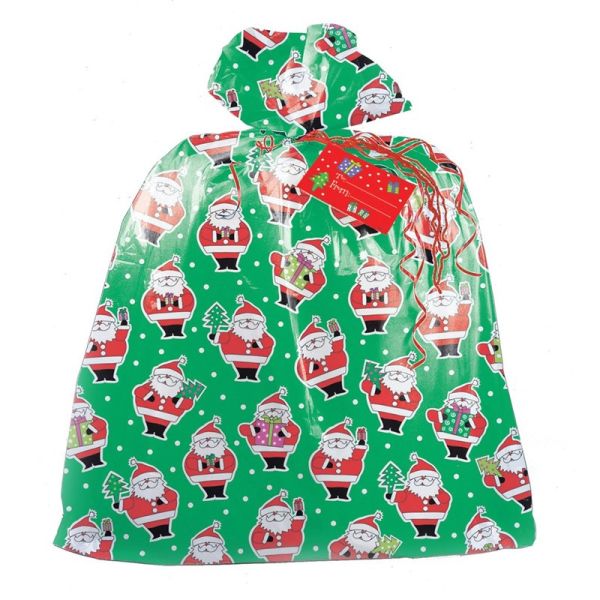 Не токсические красочные пластиковые сумки обруча подарка, многоразовые дополнительные большие сумки подарка рождества