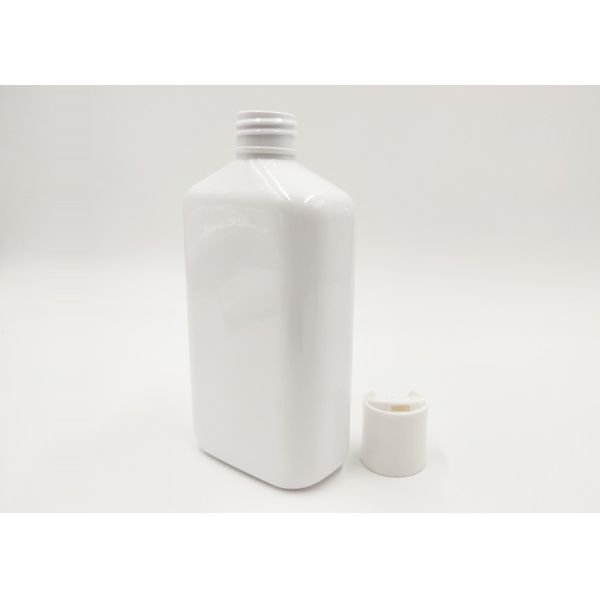 Filp Top Cap Pet Cosmetic Bottle , Cosmetic Squeeze Bottles Flat Shape
