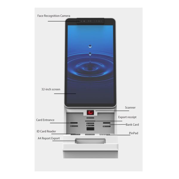Android 11 Self Service Ticketing Kiosk Smart Self Service Payment Kiosk Machine