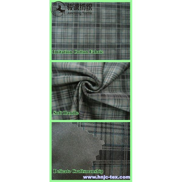 100% polyester plaid cotton imitation velvet fabric/grid printing Imitation Cotton Velvet