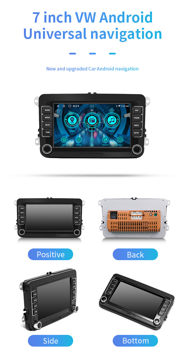 VW 7 медленно двигает всеобщий андроид автоматическое 1080P видео- Carplay навигации GPS