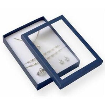 Premium Jewelry Paper Boxes Big Set Transparent Window For Necklace Packaging