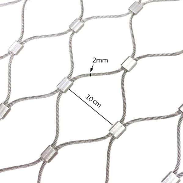 Different Colors Birds Aviary 304 316 Stainless Steel Flexible Wire Anti Falling Safety Netting
