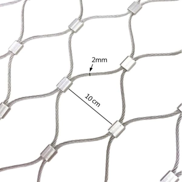 Customizable Black Oxide Cable Mesh with 60 Degree Mesh Angle and 1.2mm 4.0mm Wire Dia