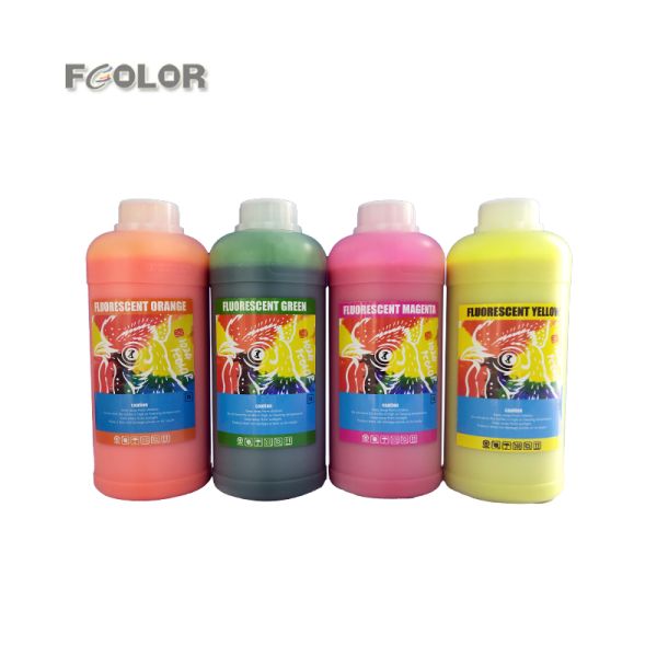 FCOLOR Newest DTF Fluorescent Ink Suitable for Modified L1800 Print PET Film and Powder