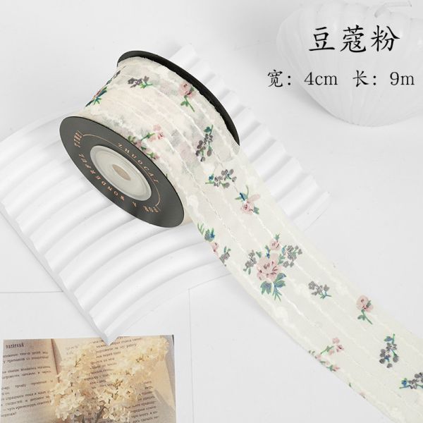 Цветочная печатная персонализированная лента 4 см