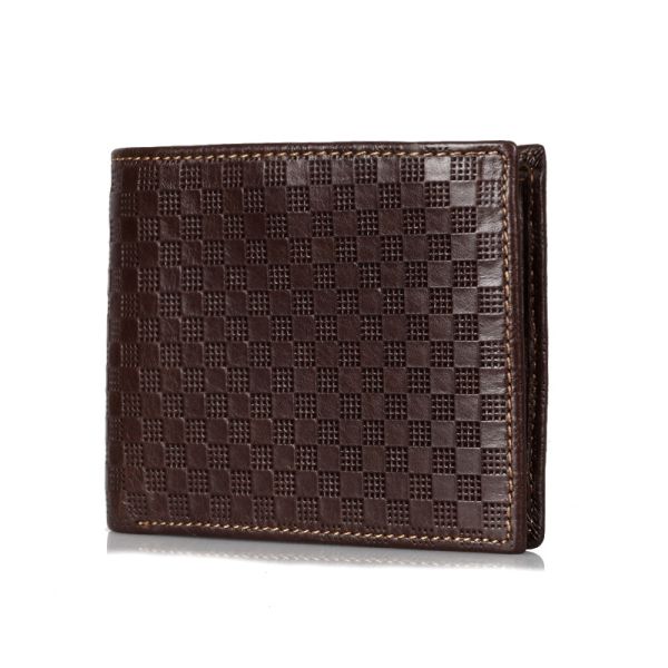 High-grade leather men's fashion casual short paragraph wallet wallet cowhide