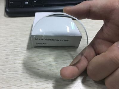 Index 1.56 Photochromic Lenses Blanks , Anti Glare Transition Lenses Blank