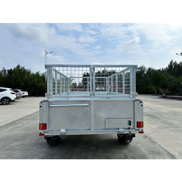 Remorque basculante simple essieu entièrement soudée argentée 8x5, PTAC 2000 kg