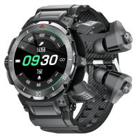 Montres intelligentes imperméables à l'eau IP67 avec TWS associé à un capteur de fréquence cardiaque pour Android et IOS