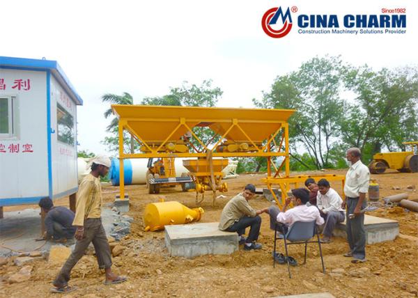 Funil que pesa a máquina de tratamento por lotes concreta agregada, equipamento de produção concreto