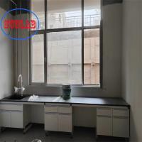 Tablas de laboratorio resistentes a los productos químicos Bancos de trabajo 1 Estante de seguridad Muebles de laboratorio